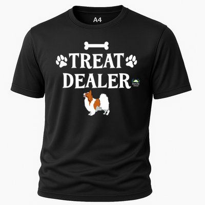 Treat Dealer Papillon Dog Trainer Cooling Performance Crew T-Shirt