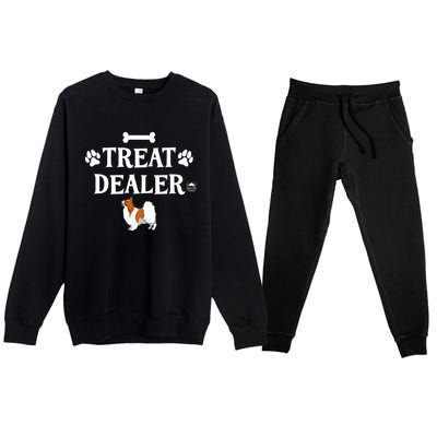 Treat Dealer Papillon Dog Trainer Premium Crewneck Sweatsuit Set