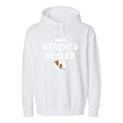 Treat Dealer Papillon Dog Trainer Garment-Dyed Fleece Hoodie