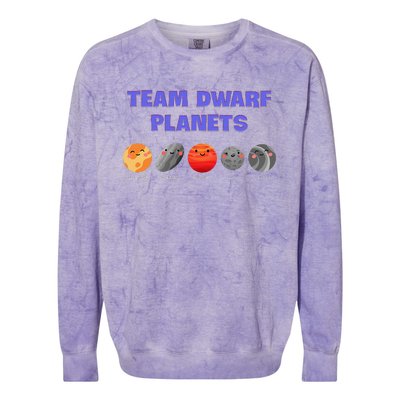 Team Dwarf Planets Pluto Funny Astronomy Science Colorblast Crewneck Sweatshirt