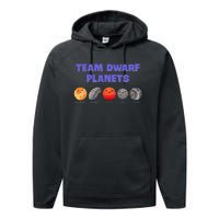 Team Dwarf Planets Pluto Funny Astronomy Science Performance Fleece Hoodie