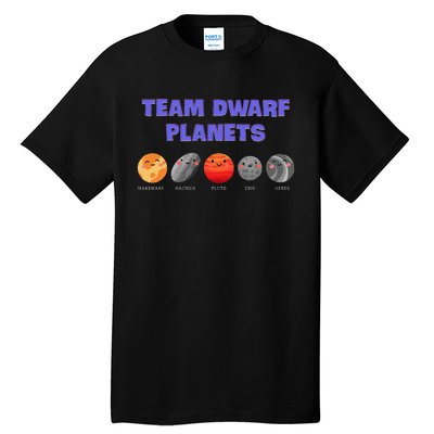 Team Dwarf Planets Pluto Funny Astronomy Science Tall T-Shirt