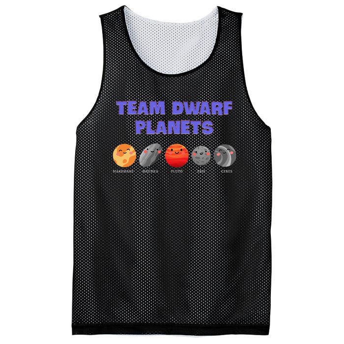 Team Dwarf Planets Pluto Funny Astronomy Science Mesh Reversible Basketball Jersey Tank