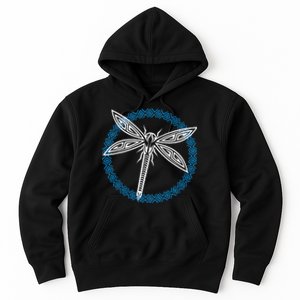 Tribal Dragonfly Polynesian Tattoo Style Insect Art Hoodie