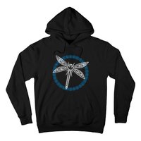 Tribal Dragonfly Polynesian Tattoo Style Insect Art Hoodie