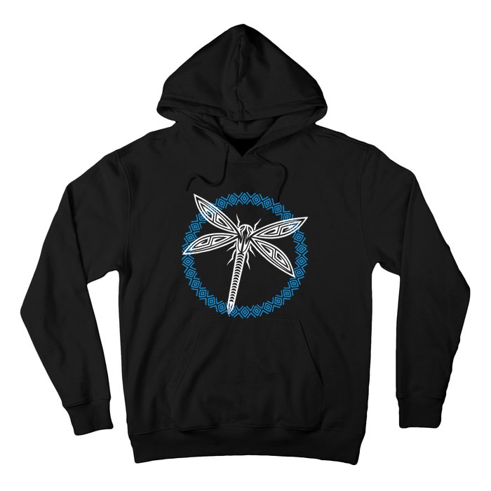 Tribal Dragonfly Polynesian Tattoo Style Insect Art Hoodie