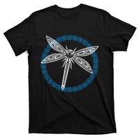 Tribal Dragonfly Polynesian Tattoo Style Insect Art T-Shirt