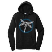 Tribal Dragonfly Polynesian Tattoo Style Insect Art Women's Pullover Hoodie