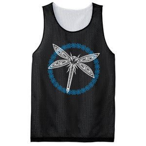 Tribal Dragonfly Polynesian Tattoo Style Insect Art Mesh Reversible Basketball Jersey Tank