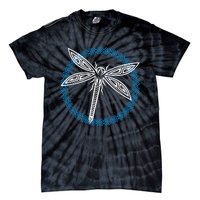 Tribal Dragonfly Polynesian Tattoo Style Insect Art Tie-Dye T-Shirt