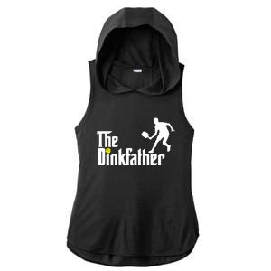 The Dinkfather Pickleball Fathers Day Gift Ladies PosiCharge Tri-Blend Wicking Draft Hoodie Tank