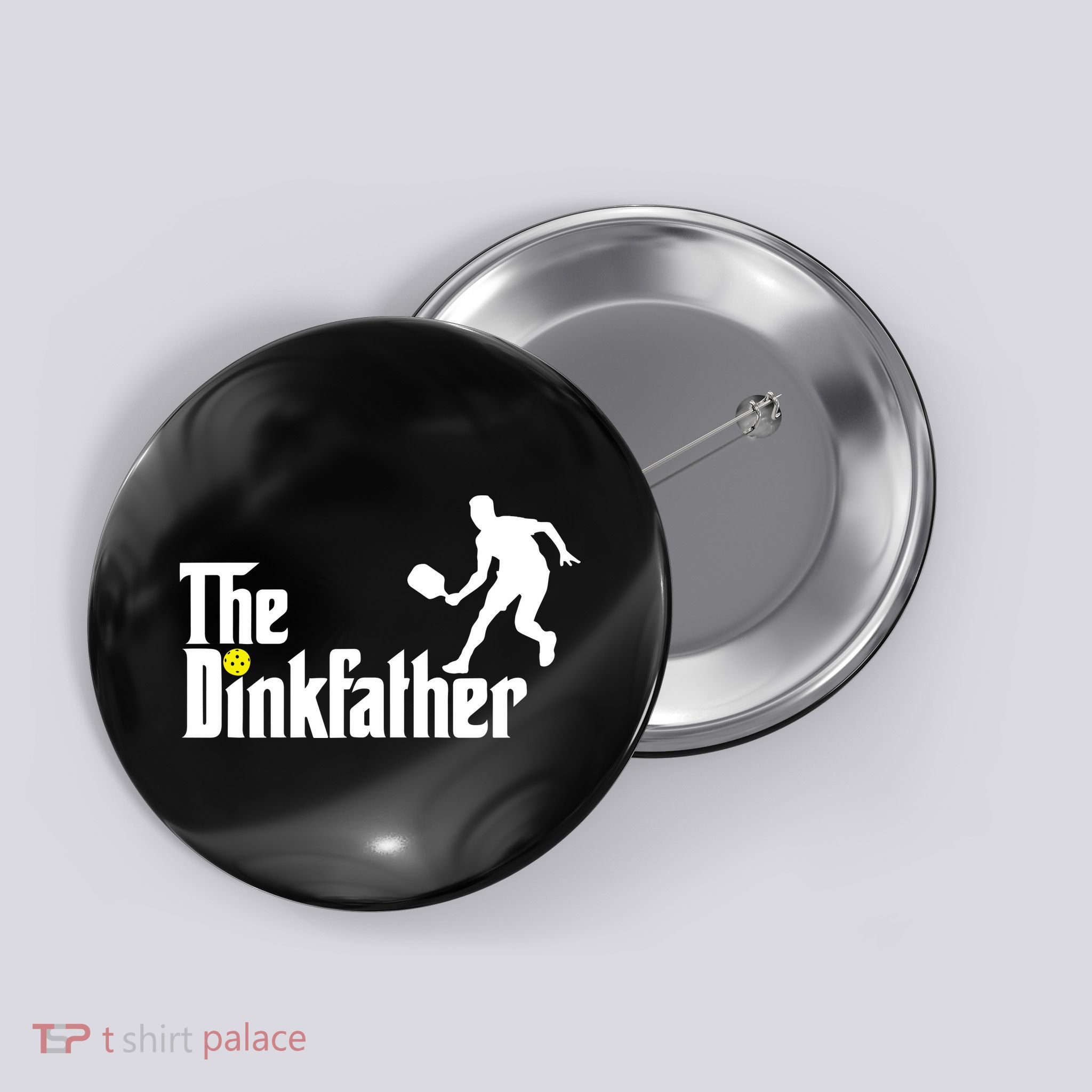 The Dinkfather Pickleball Fathers Day Gift Button