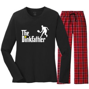 The Dinkfather Pickleball Fathers Day Gift Women's Long Sleeve Flannel Pajama Set 