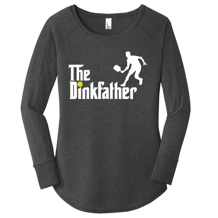 The Dinkfather Pickleball Fathers Day Gift Women's Perfect Tri Tunic Long Sleeve Shirt