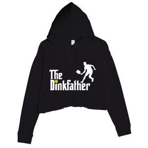 The Dinkfather Pickleball Fathers Day Gift Crop Fleece Hoodie