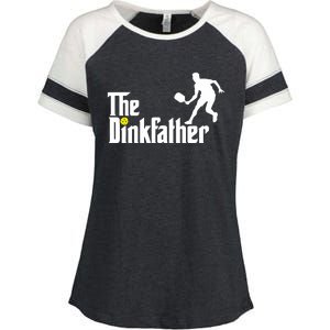 The Dinkfather Pickleball Fathers Day Gift Enza Ladies Jersey Colorblock Tee