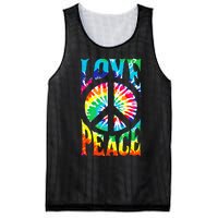 Tie Dye Peace Sign Love 60s 70s Hippie Women Mom Mesh Reversible Basketball Jersey Tank