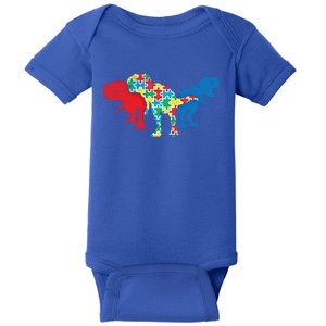 Trex Dinosaurs Puzzle Dino Autism Awareness Asl Gift Baby Bodysuit