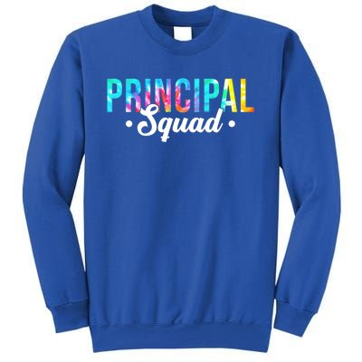 Tie Dye Principal Squad Admin Team Happy First Day Of School Gift Sweatshirt