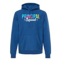 Tie Dye Principal Squad Admin Team Happy First Day Of School Gift Premium Hoodie