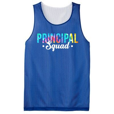 Tie Dye Principal Squad Admin Team Happy First Day Of School Gift Mesh Reversible Basketball Jersey Tank