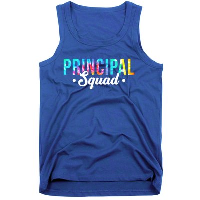 Tie Dye Principal Squad Admin Team Happy First Day Of School Gift Tank Top