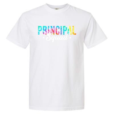 Tie Dye Principal Squad Admin Team Happy First Day Of School Gift Garment-Dyed Heavyweight T-Shirt