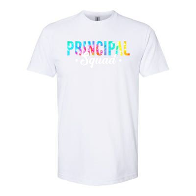 Tie Dye Principal Squad Admin Team Happy First Day Of School Gift Softstyle CVC T-Shirt