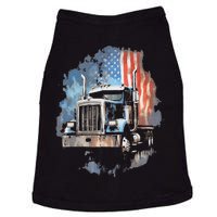 Truck Driver Patriotic American Flag Trucker Semi Driver Usa Doggie Tank