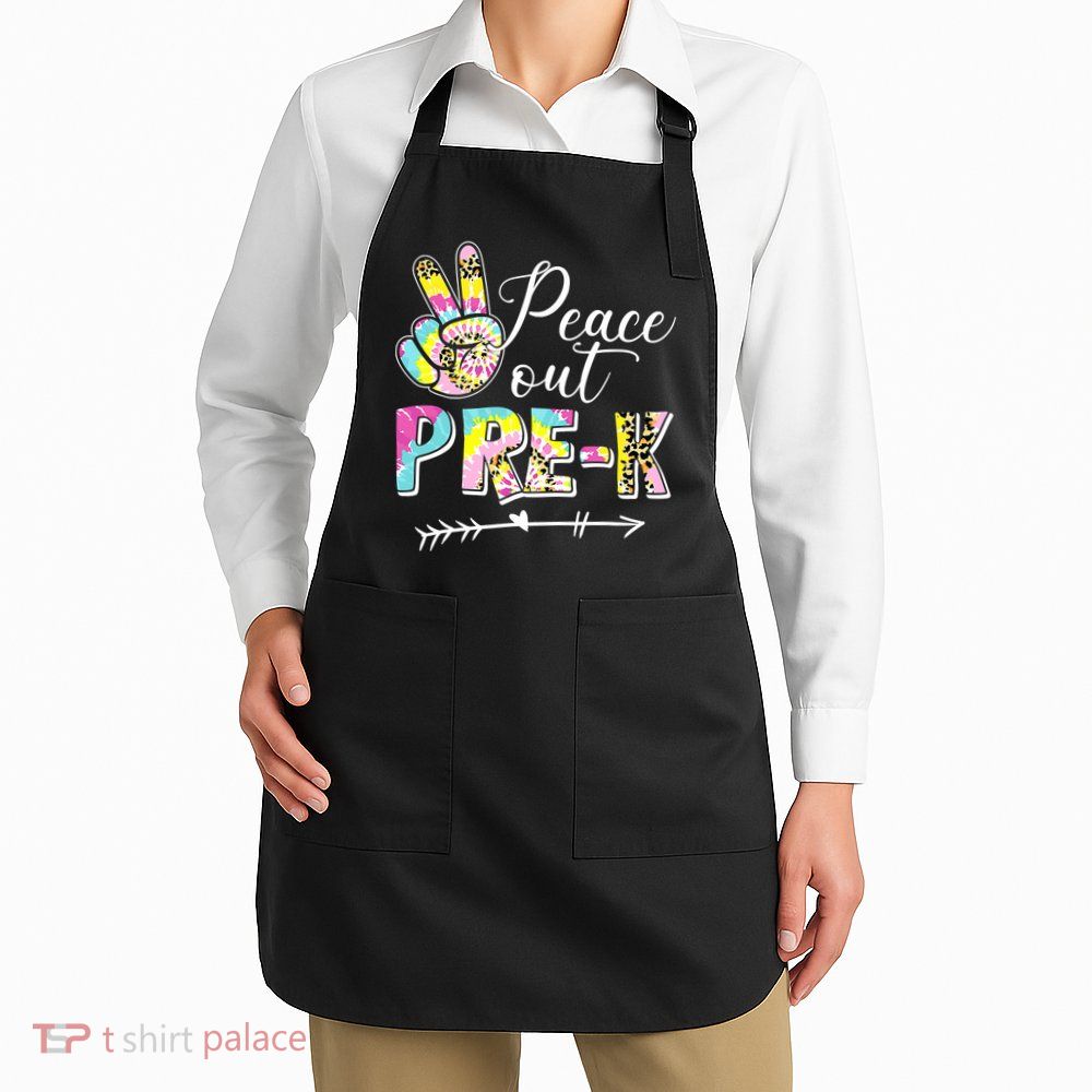 Tie Dye Peace Out PreK Last Day Of School Summer Beach Apron