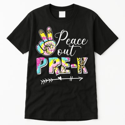 Tie Dye Peace Out PreK Last Day Of School Summer Beach Tall T-Shirt