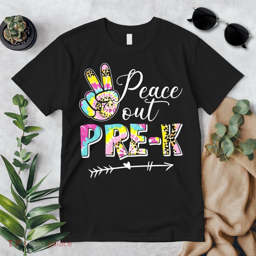 Tie Dye Peace Out PreK Last Day Of School Summer Beach Premium T-Shirt