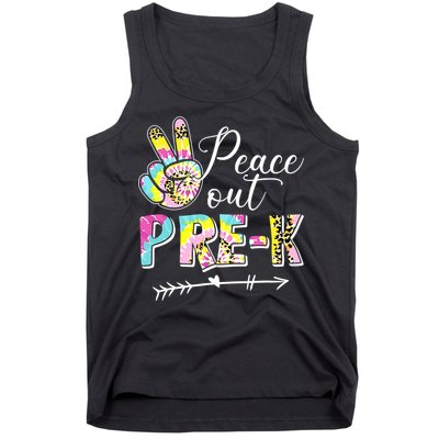 Tie Dye Peace Out PreK Last Day Of School Summer Beach Tank Top