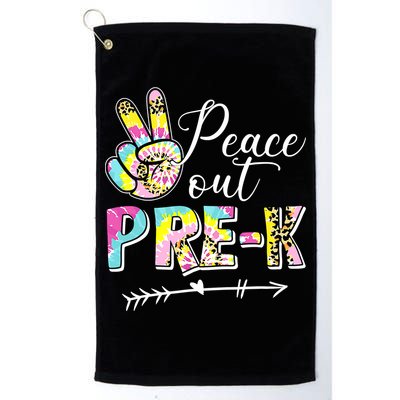 Tie Dye Peace Out PreK Last Day Of School Summer Beach Golf Towel