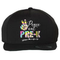 Tie Dye Peace Out PreK Last Day Of School Summer Beach Wool Snapback Cap