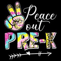 Tie Dye Peace Out PreK Last Day Of School Summer Beach Wool Snapback Cap