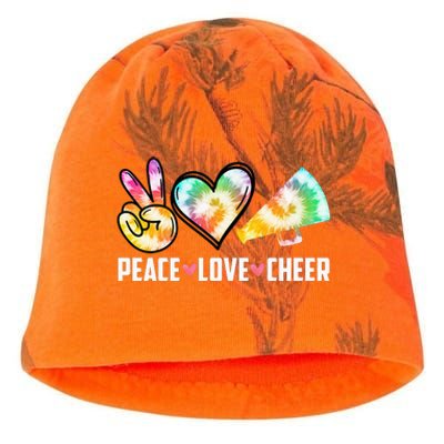 Tie Dye Peace Love Cheer Cheerleading Kati - Camo Knit Beanie