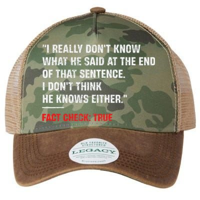 Trump Debate Quote Presidential Debate 2024 Legacy Tie Dye Trucker Hat