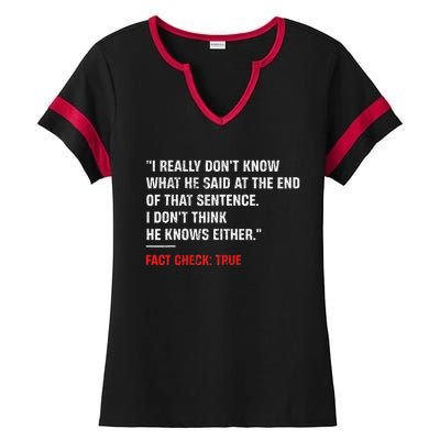 Trump Debate Quote Presidential Debate 2024 Ladies Halftime Notch Neck Tee