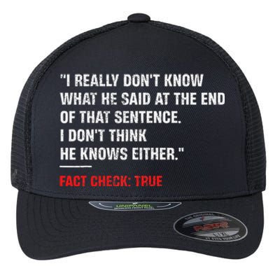 Trump Debate Quote Presidential Debate 2024 Flexfit Unipanel Trucker Cap