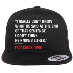 Trump Debate Quote Presidential Debate 2024 Flat Bill Trucker Hat