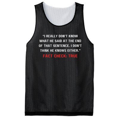 Trump Debate Quote Presidential Debate 2024 Mesh Reversible Basketball Jersey Tank