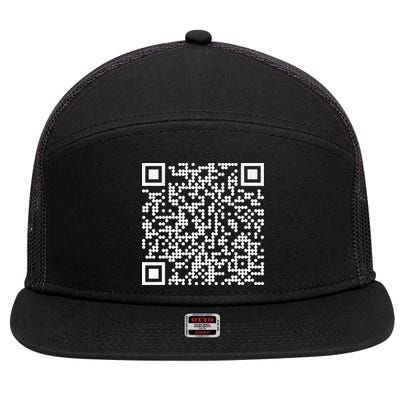 Trump Dance Qr Funny President Trump Dancing Code 7 Panel Mesh Trucker Snapback Hat