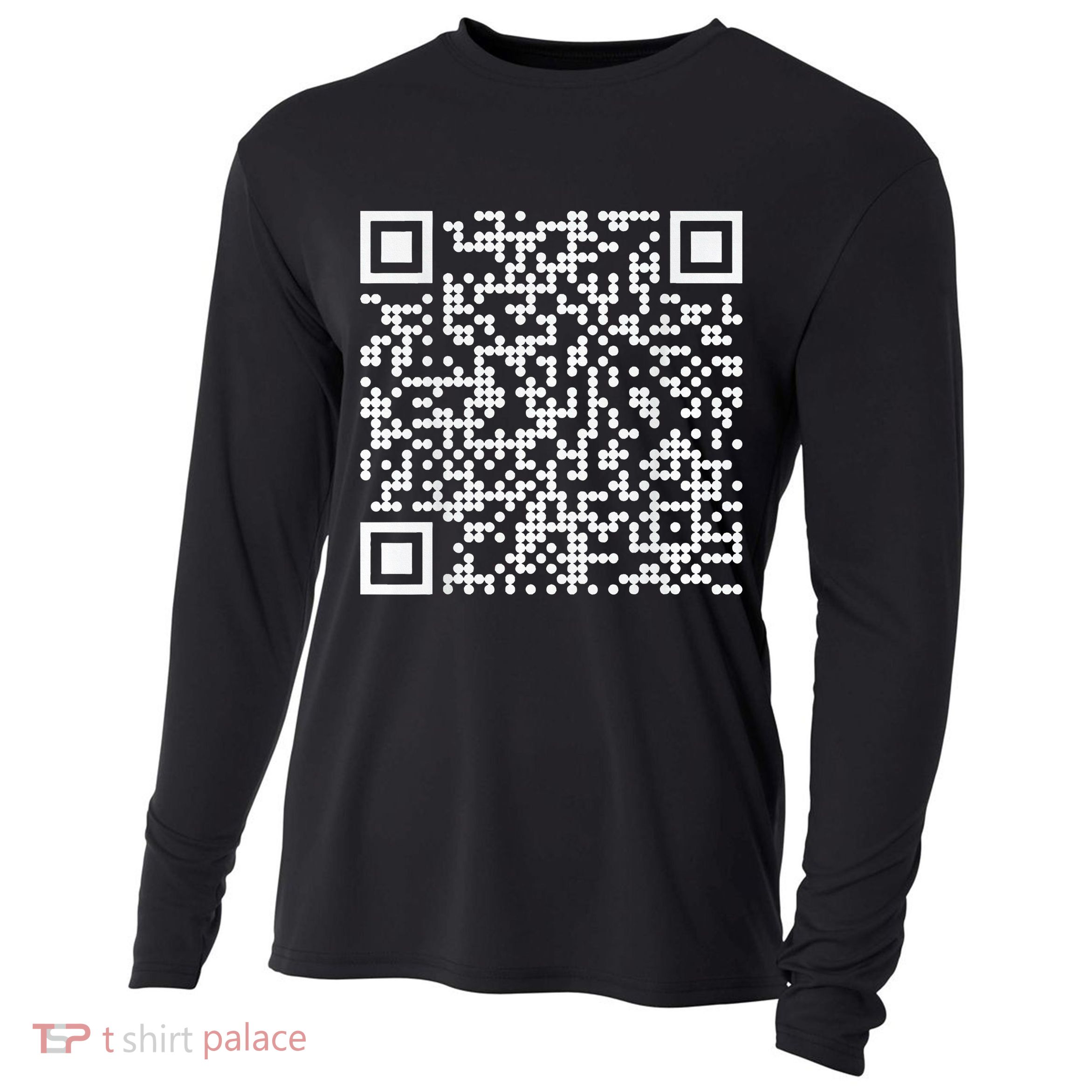 Trump Dance Qr Funny President Trump Dancing Code Cooling Performance Long Sleeve Crew
