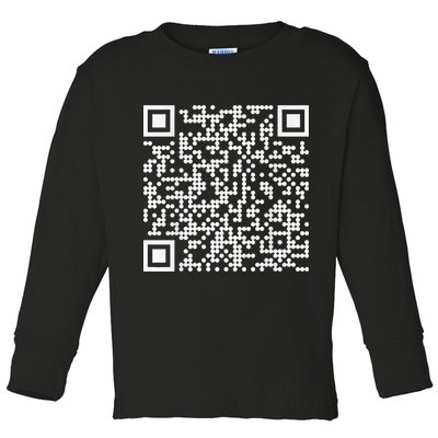 Trump Dance Qr Funny President Trump Dancing Code Toddler Long Sleeve Shirt
