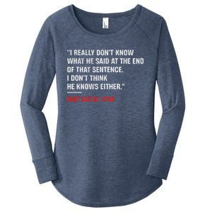 Trump Debate Quote Presidential Debate 2024 Women's Perfect Tri Tunic Long Sleeve Shirt