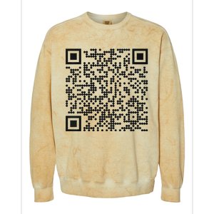 Trump Dance Qr Funny President Trump Dancing Code Colorblast Crewneck Sweatshirt