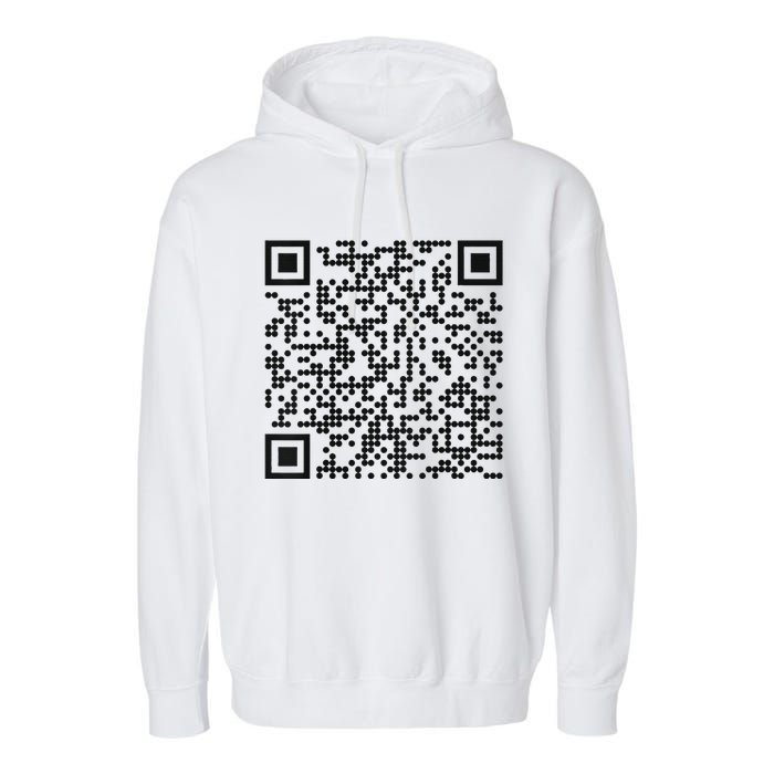 Trump Dance Qr Funny President Trump Dancing Code Garment-Dyed Fleece Hoodie