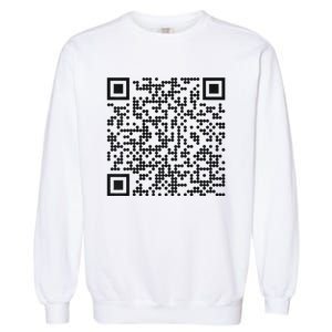 Trump Dance Qr Funny President Trump Dancing Code Garment-Dyed Sweatshirt