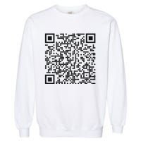 Trump Dance Qr Funny President Trump Dancing Code Garment-Dyed Sweatshirt